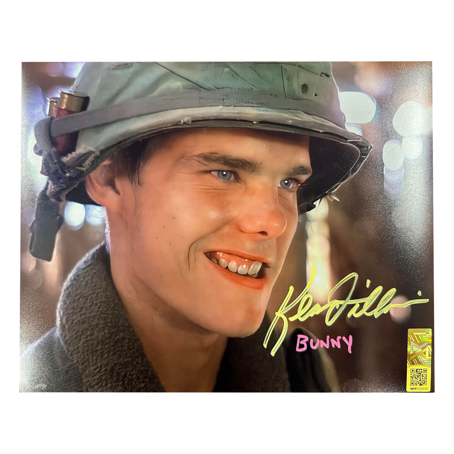 Kevin Dillon Autographed 8x10 Print Movies Platoon Witnessed MAS COA