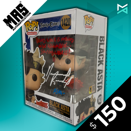 Black Asta Funko Pop Autographed by Dallas Reid
